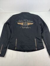 Harley Davidson Women’s Nylon Blend, 110th Anniversary Jacket. Size Med. FullZip picture