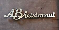 Vintage AB Aristocrat Gas Stove Kitchen Appliance Emblem Name Badge Kitchenalia picture