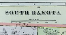 Vintage 1901 SOUTH DAKOTA Map 22