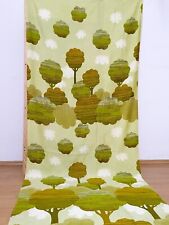 Vintage Extra Large curtain fabric by meter / green trees Mid-Century 70's picture