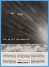 1963 Lockheed Super Sonic Transport SST Airliner Concept Faster Than The Sun Ad picture
