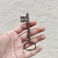 1920s Vintage Unique Shape Padlock Key Lock Original Old Primitive Handmade I455 picture