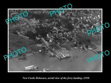 OLD 8x6 HISTORIC PHOTO OF NEW CASTLE DELAWARE AERIAL VIEW OF LANDING c1930 picture