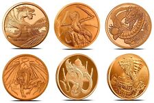 World Dragons Aztec Welsh Chinese Norse Indian Egyptian 1oz Copper Round Coins picture