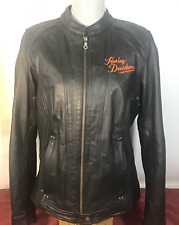 Harley Davidson Woman’s Vented Leather Riding Jacket + Hoodie Women’s  Large picture