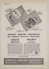 1945 Print Ad Arnolt Motor Co. Sea-Mite Marine Engine Spotlight Warsaw,Indiana picture