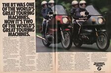 1983 BMW R100 RT and R80 RT - 2-Page Vintage Motorcycle Ad picture