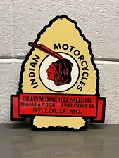 Indian Motorcycles Sales Service Thick Metal Sign Dealership Gas Oil Garage picture