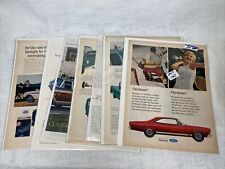 Vintage Car Advertising Print Ads FORD On Backboards Large Print (x7) 50s 60s 70 picture
