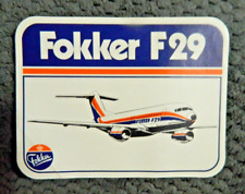 Vintage  Fokker F 29 Airlines Luggage Label Decal Sticker Tag Airplane picture