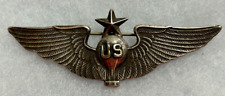USAAF Senior Aeronaut Wings Pinback Sterling Silver Cast Copy- SEE STORE - picture