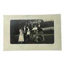 Original c1920 Indian Motorcycle Postcard W/family on Ranch Al picture