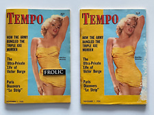MARILYN MONROE Nov 1, 1955 TEMPO  (2) Two Original Magazines Golden Bathing Suit picture