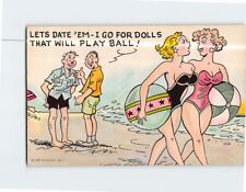 Postcard Lets Date Em I Go For Dolls That Will Play Ball With Comic Art Print picture