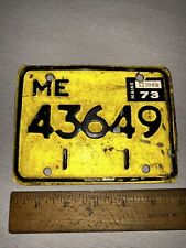 1973 Maine Motorcycle License Plate vintage & original picture