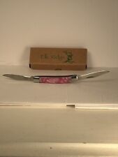 New Elk Ridge ER-211PK Pink Gentleman's 2 Blade Pocket Folder Folding Knife picture