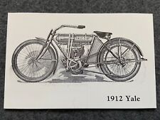 1912 Yale Vintage Sketched Motorcycle Postcard picture