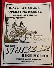 VINTAGE WHIZZER MODEL H BIKE MOTOR INSTALLATION AND OPERATING MANUAL: 19 PG  picture