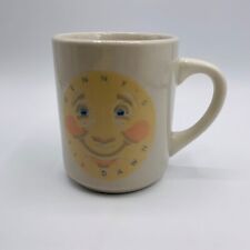 VTG Denny's Coffee Mug Till Dawn Sleepy Smiling Moon Heat Activated Tea Cup 9 oz picture