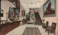 San Diego,CA Lobby of the New Hotel Yale California J.M. Purdy Co. Postcard picture