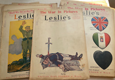 24- Leslie's Magazines from 1918 w/ Amazing Pictures and News  of WWI picture