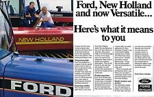 1987 2pg Dealer Print Ad of Ford New Holland & Versatile Farm Tractor picture