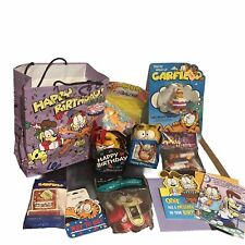 Garfield Happy Birthday Party Items Lot Of  11 Vintage Collectible Items Rare picture
