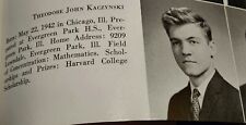 Ted Kaczynski Senior College Yearbook The Unabomber picture