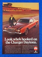 1976 DODGE CHARGER DAYTONA ORIGINAL COLOR PRINT AD RICHARD PETTY NASCAR LOT #43 picture