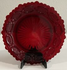 Vtg Avon 1876 Cape Cod Collection Ruby Red Glass Dessert Plate Replacement picture
