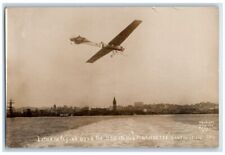 1911 Lantham Flying Over The Bay Antoinette San Francisco CA RPPC Photo Postcard picture