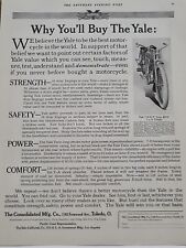 1913 Yale Motorcycle S. E. Post Print Ad Toledo Consolidated Mfg. 7-8 H. P. Twin picture