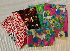 8 yds. Vintage Nylon and Chiffon Fabric 4 patterns, bright, fun vibrant bold picture