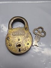 Yale & Towne Antique Lever Padlock W/ Key Works Vintage Lock  picture