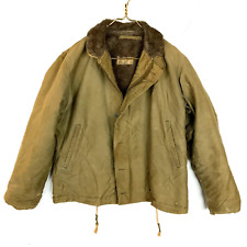 Vintage Us Military Navy Jacket Size 42 N-1 Alpaca Distressed 40s Ww2 picture