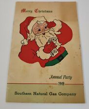 Vintage 1949 Southern National Gas Company Annual Party Christmas Carol Book picture