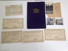 Vtg 1931 Wells High School Minnesota Diploma Report cards black white photos Lot picture
