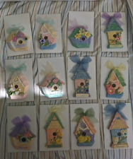 AVON Birthstone Birdhouse Complete Set of 12 refrigerator magnets 1998 New picture