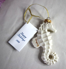 Vintage Paul Baliker Porcelain Seahorse Signed w/ Tag Beach Christmas New picture