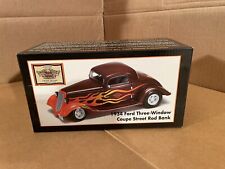 HARLEY-DAVIDSON COLLECTIBLE 1934 FORD THREE-WINDOW COUPE STREET ROD BANK picture