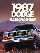 1987 Dodge Ramcharger Deluxe Sales Brochure Catalog J0615 picture