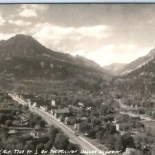 c1950s Ouray, CO RPPC Million Dollar Highway Birds Eye Real Photo Postcard A113 picture