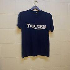 80s Vintage Triumph Motorcycles Screen Starstshirt Double Sided picture