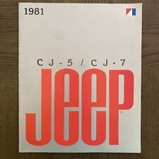 1981 Jeep CJ-5/CJ-7 Renegade Laredo 11 Page Brochure picture