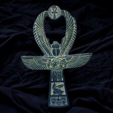 Explore Ancient Egyptian Majesty Genuine Pharaonic Ankh Key Antique with Isis picture
