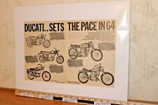 1964 Ducati Motorcycles - 16'' x 20'' Matted Vintage Motorcycle Ad  picture