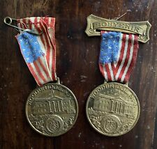 Woodbridge NJ 1924 Town Hall Dedication Bronze Medals picture