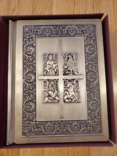 Franklin Mint Library Sterling Silver Vintage Holy Bible With Illustrations picture