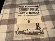 1962 Pontiac tempest Grand Prix Award brochure picture