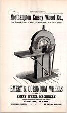 1889 Print Ad- Northampton Emery Wheel Company, Leeds Massachusetts picture